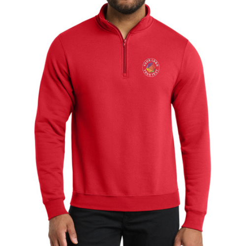 Port & Co™ Custom Embroidered Core Fleece 1/4-Zip Pullover Sweatshirt  -  PC78Q
