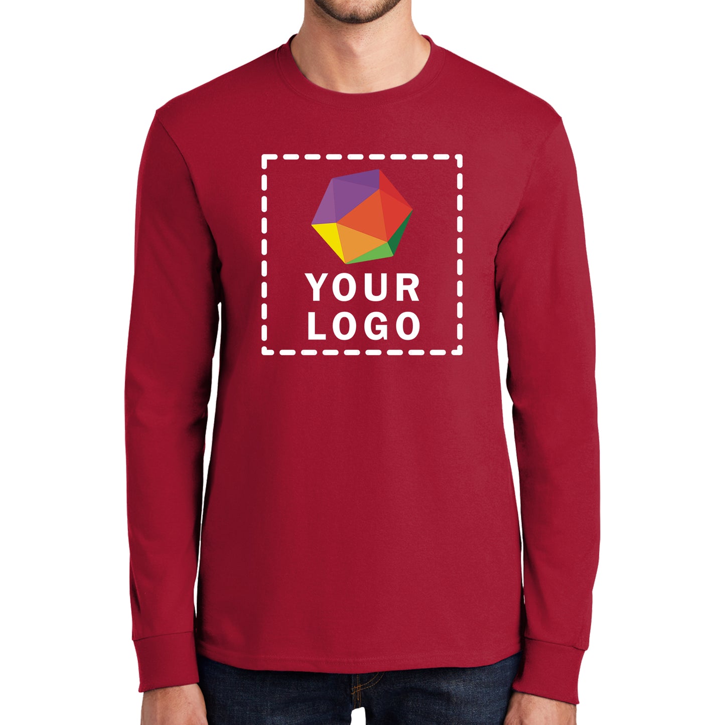 Port & Company® Custom Printed Long Sleeve Essential Tee - PC61LS