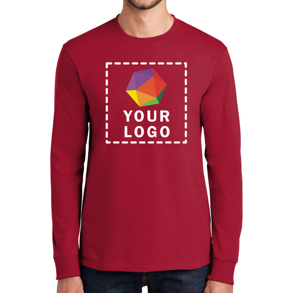 Port & Company® Custom Printed Long Sleeve Essential Tee - PC61LS