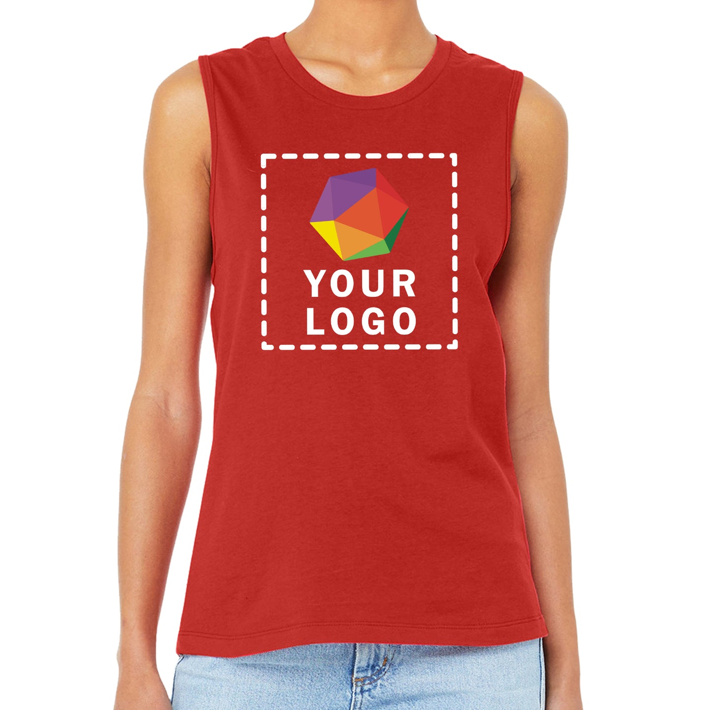 Bella + Canvas Custom Printed Ladies' Jersey Muscle Tank - b6003