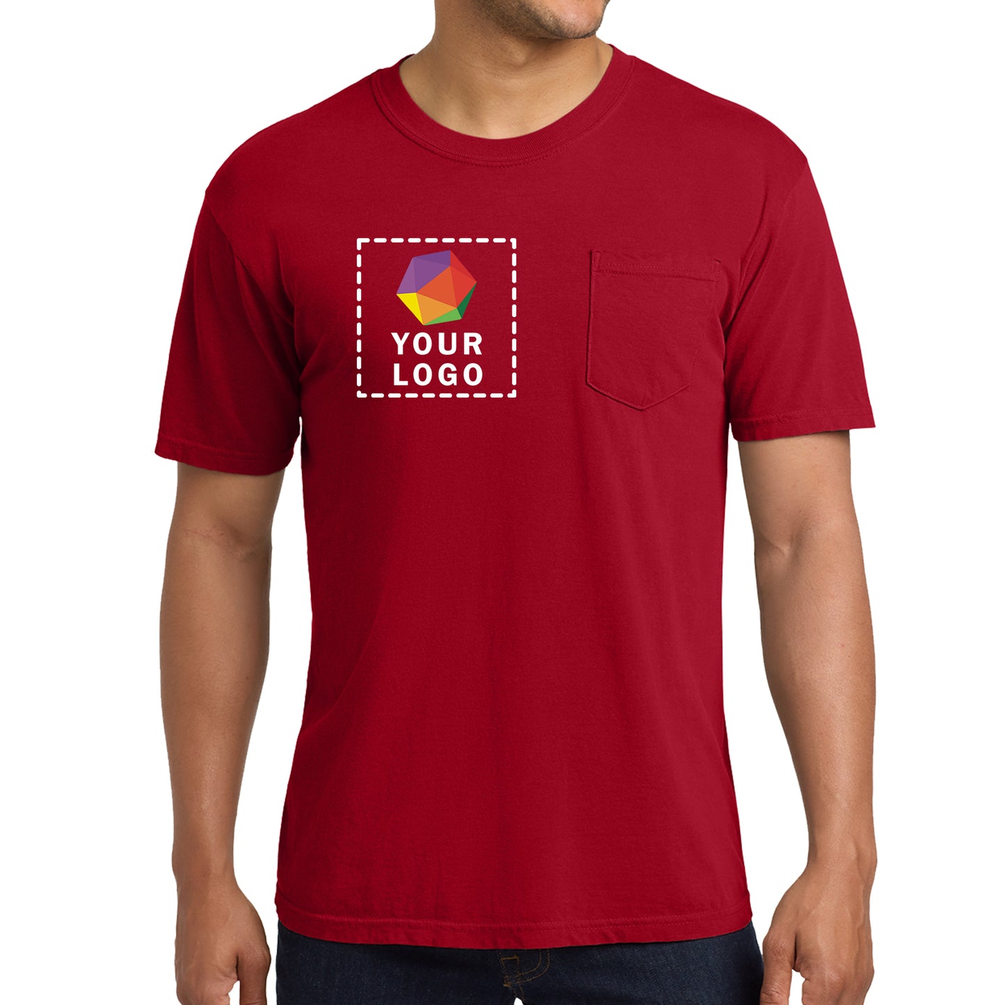 Comfort Colors® Custom Printed Heavyweight Ring Spun Pocket Tee - 6030