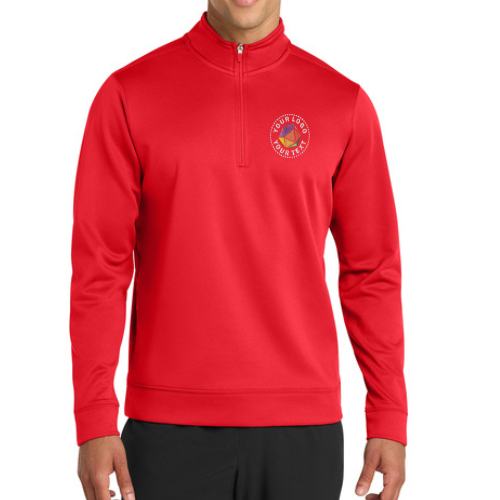 Port & Co™ Custom Embroidered Performance Fleece 1/4-Zip Pullover Sweatshirt  -  PC590Q