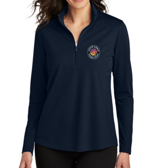 Port Authority® Custom Embrodiered Women's Dry Zone® UV Micro-Mesh 1/4-Zip  -  LK112