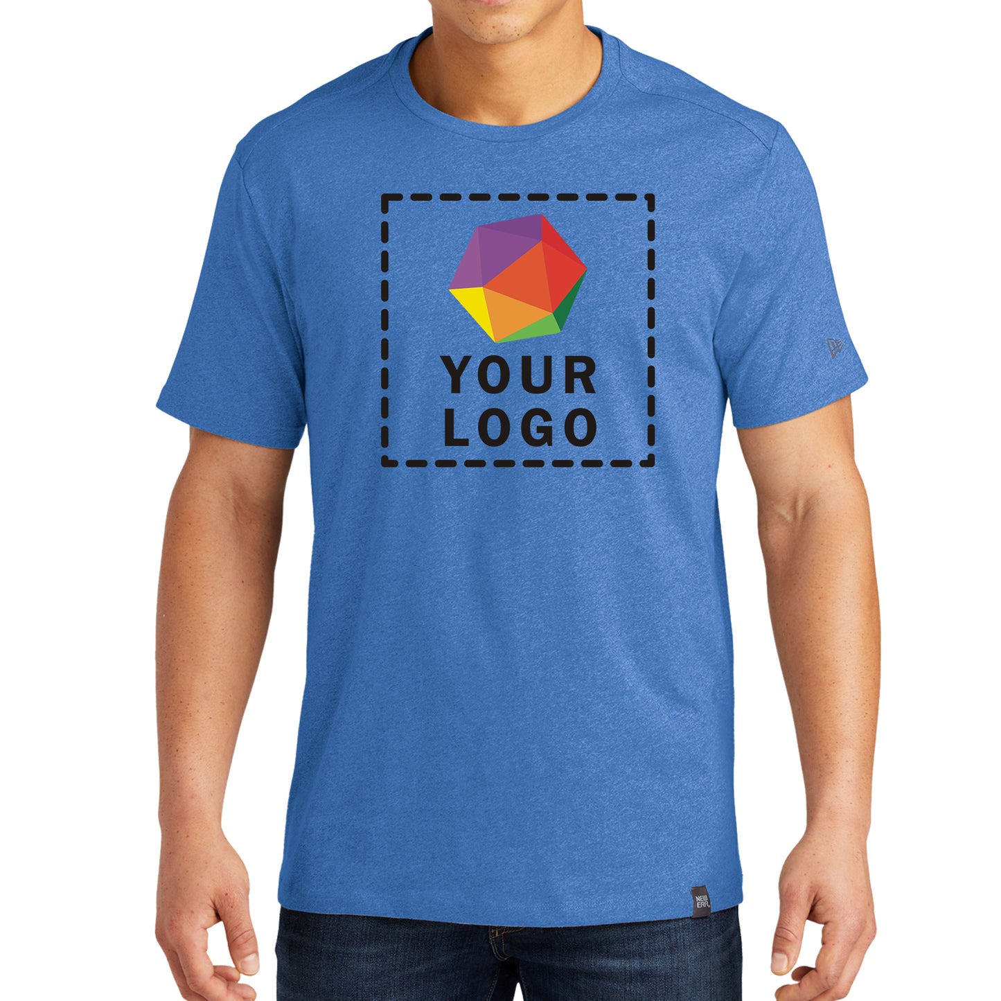 New Era® Custom Printed Heritage Blend Crew Tee - NEA100