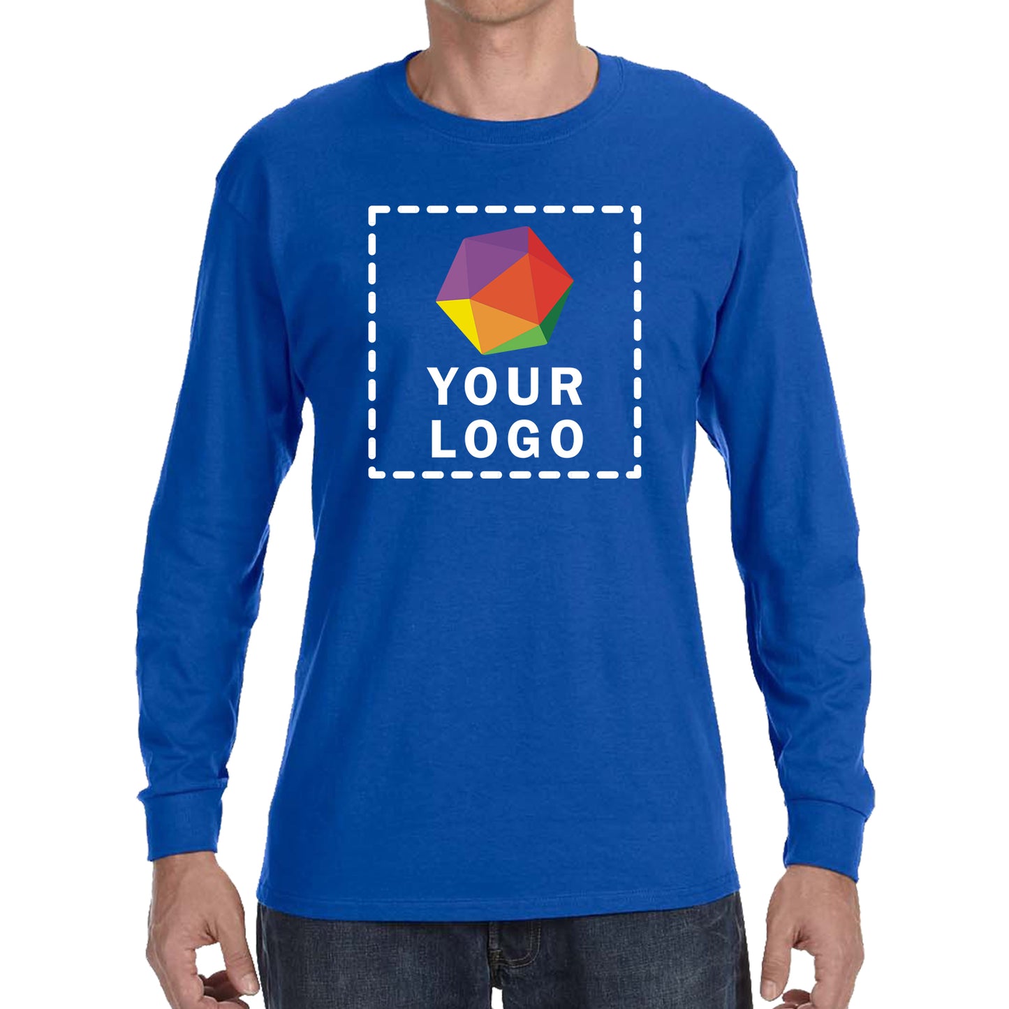 Gildan Custom Printed Adult Heavy Cotton™ Long-Sleeve T-Shirt - G5400