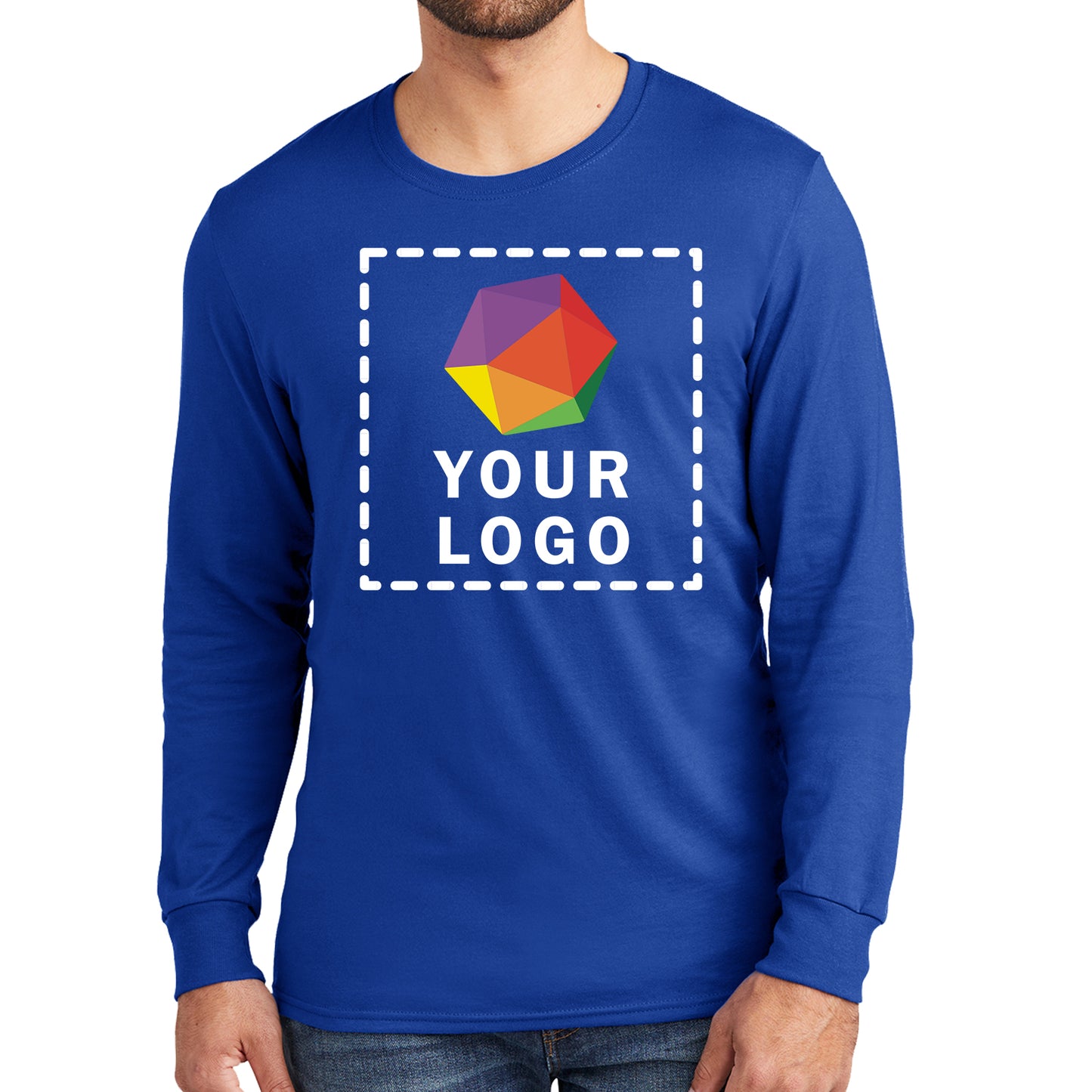 Jerzees® Premium Blend Ring Spun Custom Printed Long Sleeve T-Shirt. 560LS