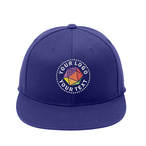 Port Authority® Flexfit 210® Custom Embroidered Flat Bill Cap - C808