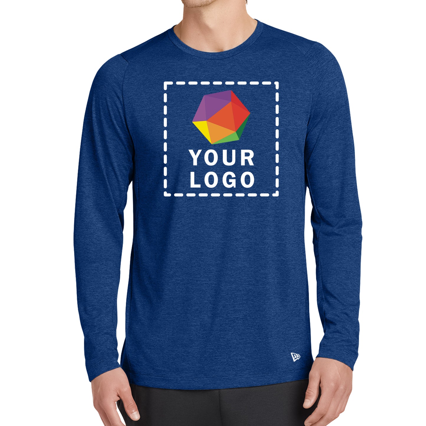 New Era® Series Custom Printed Performance Long Sleeve Crew Tee - NEA201