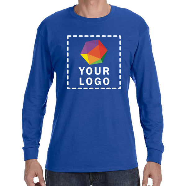 Jerzees® Dri-Power® 50/50 Cotton/Poly Custom Printed Long Sleeve T-Shirt. 29LS