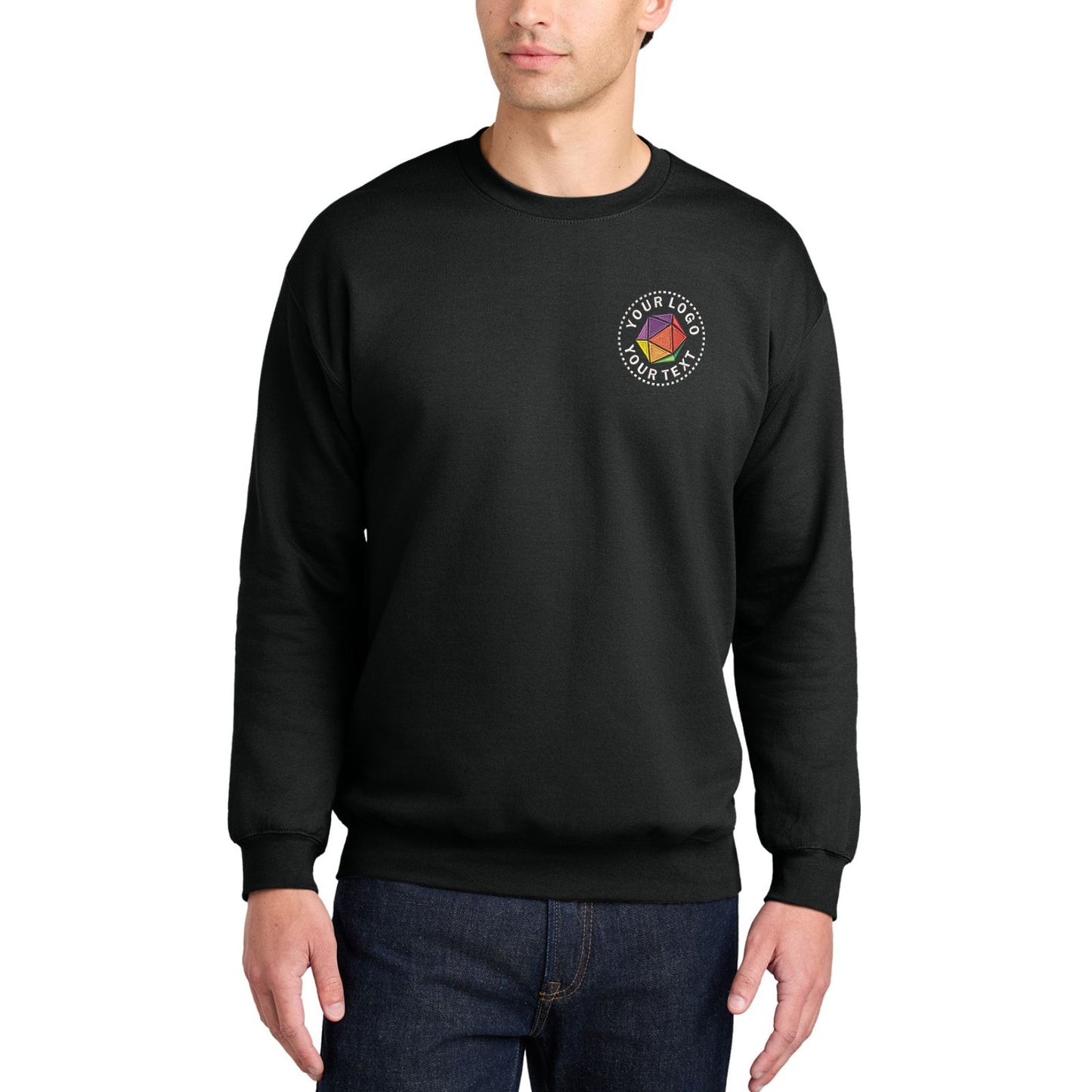 Gildan® Softstyle® Custom Embroidered Crewneck Sweatshirt - SF000