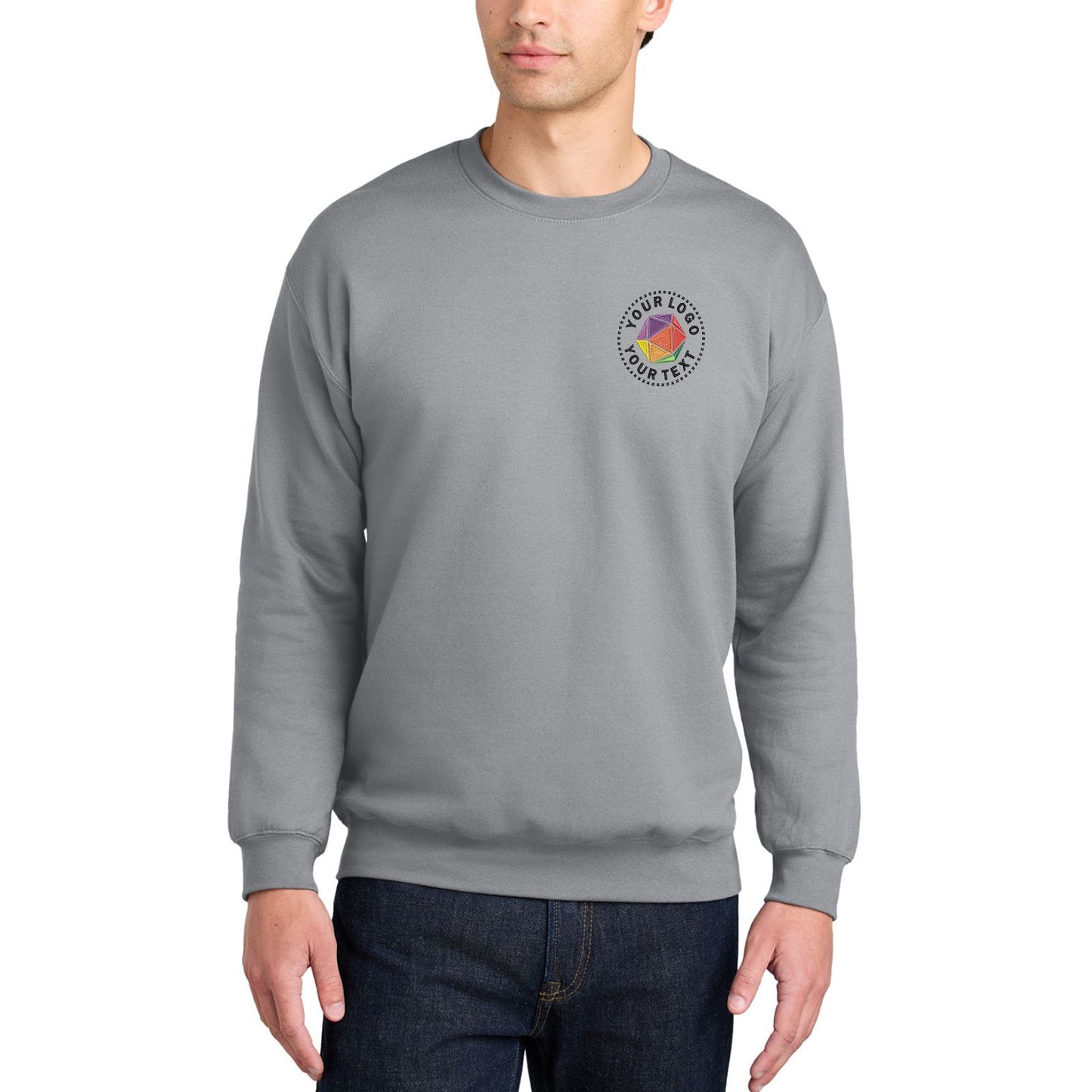 Gildan® Softstyle® Custom Embroidered Crewneck Sweatshirt - SF000