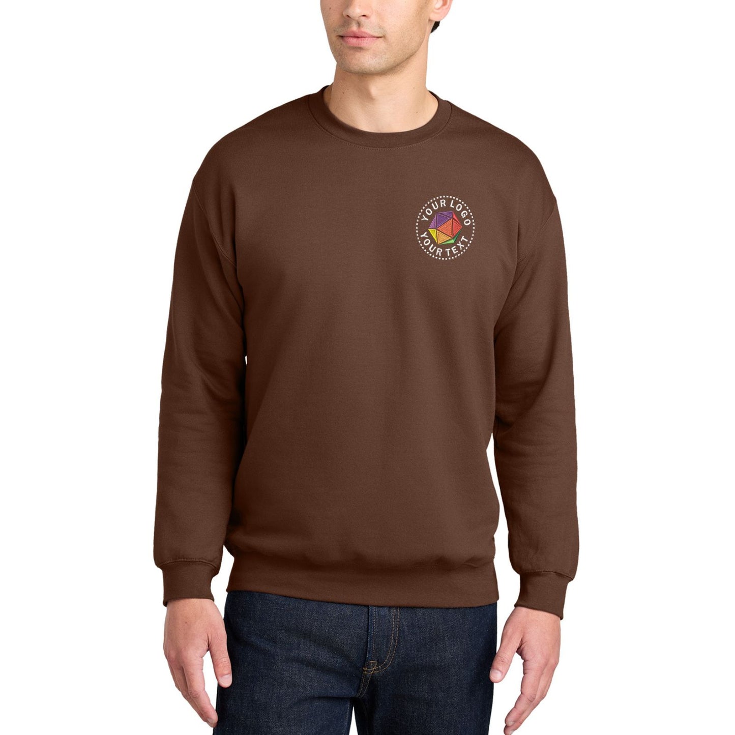 Gildan® Softstyle® Custom Embroidered Crewneck Sweatshirt - SF000