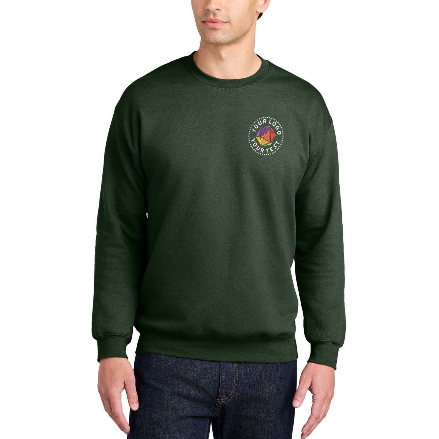 Gildan® Softstyle® Custom Embroidered Crewneck Sweatshirt - SF000