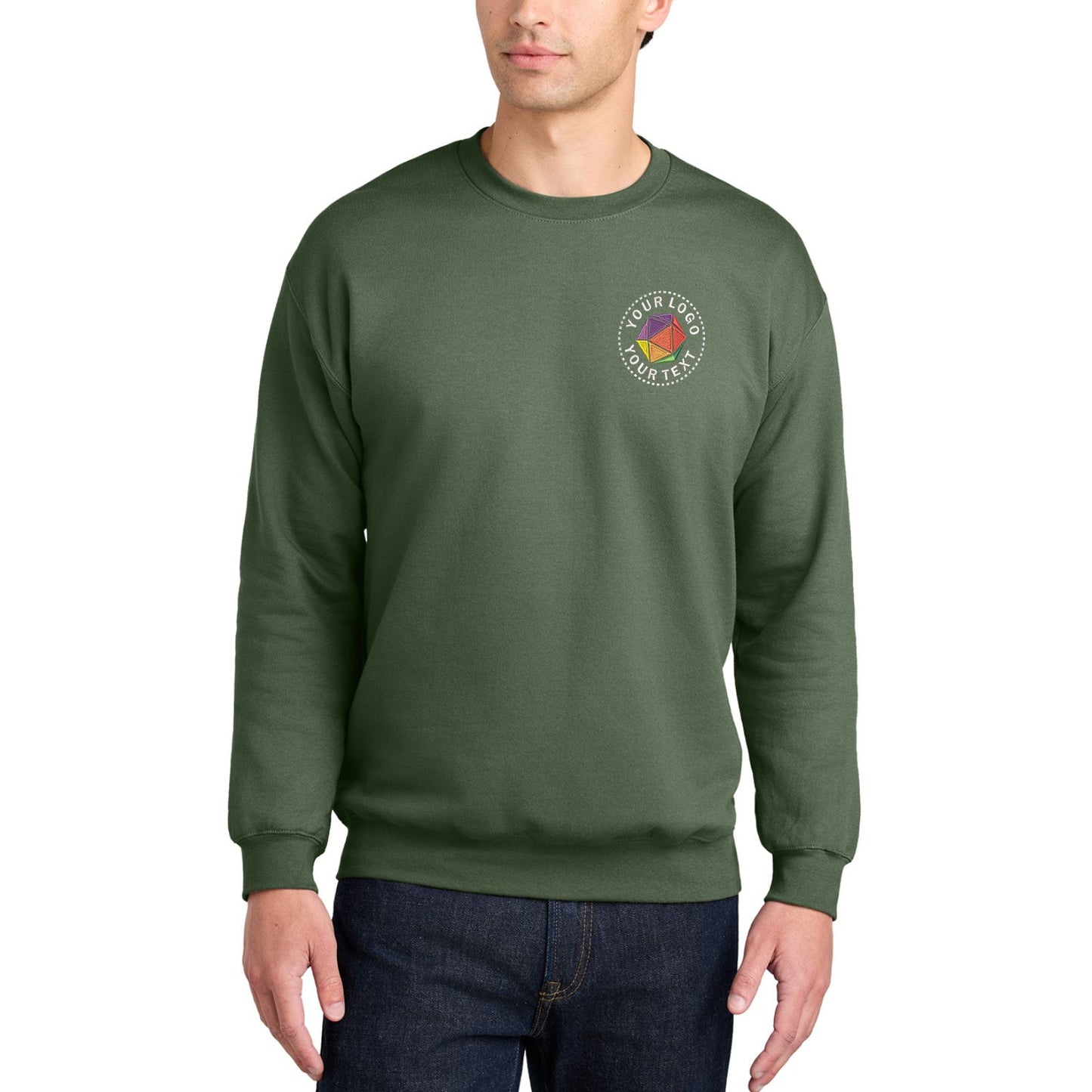 Gildan® Softstyle® Custom Embroidered Crewneck Sweatshirt - SF000