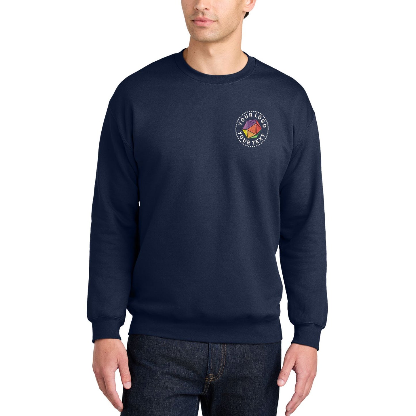 Gildan® Softstyle® Custom Embroidered Crewneck Sweatshirt - SF000
