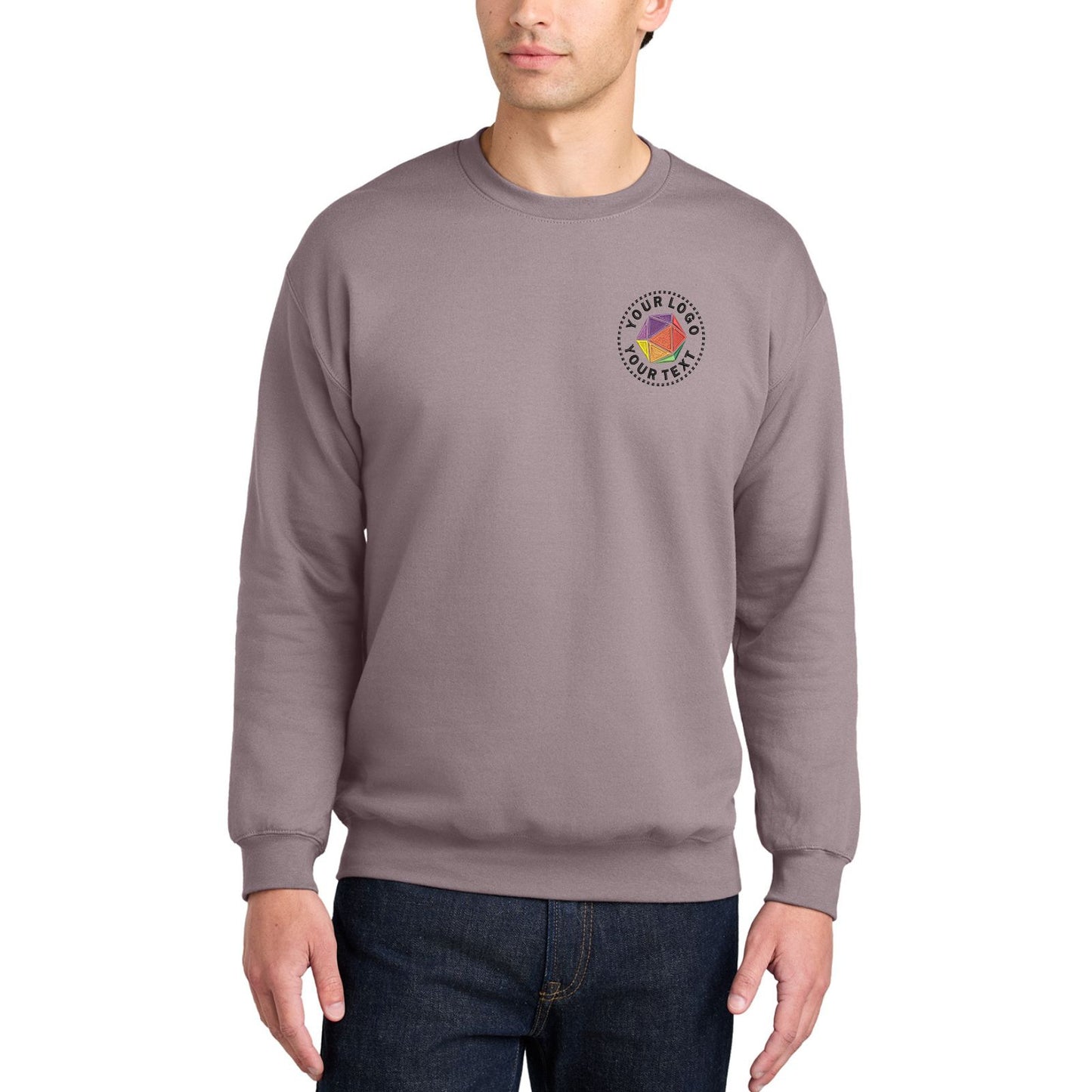 Gildan® Softstyle® Custom Embroidered Crewneck Sweatshirt - SF000