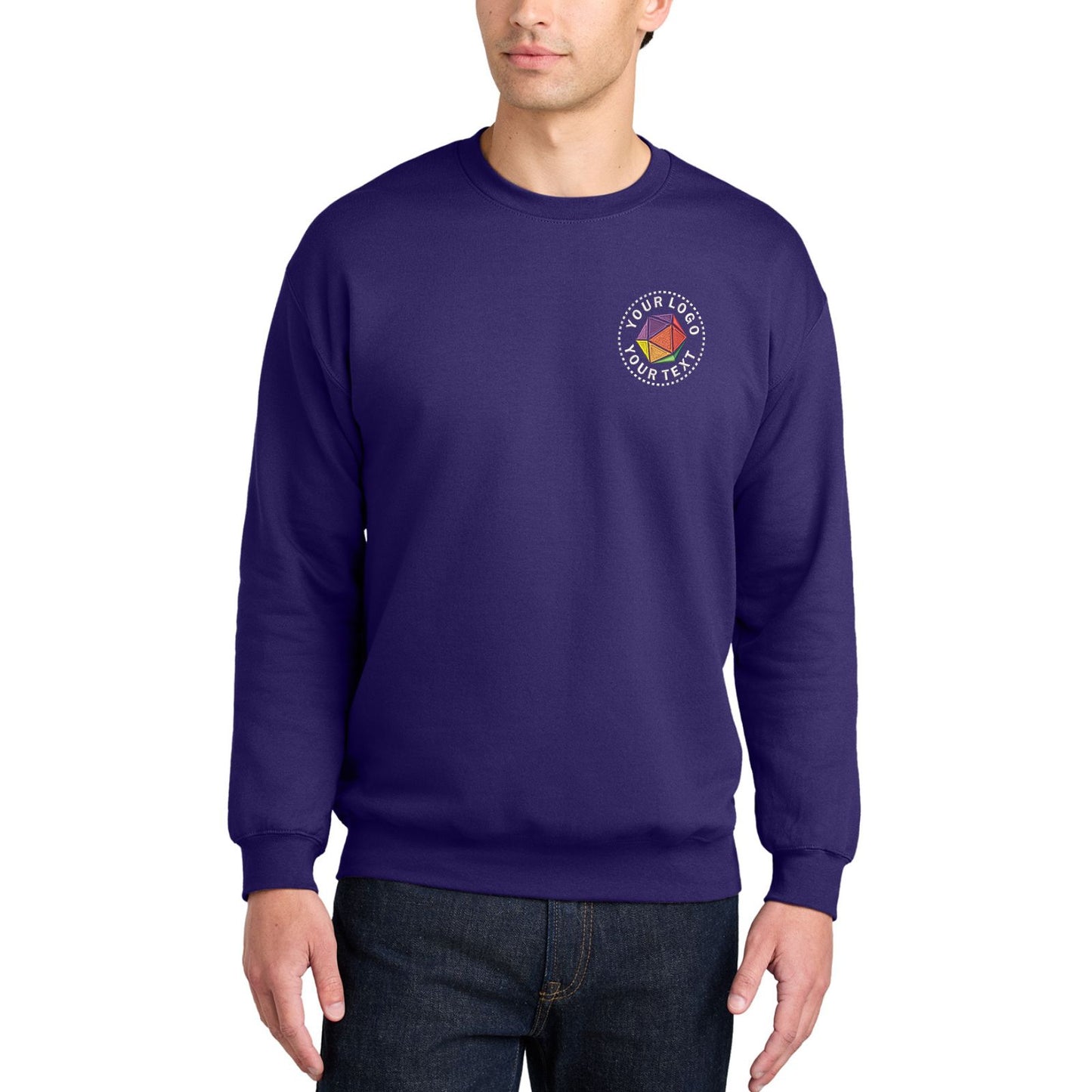 Gildan® Softstyle® Custom Embroidered Crewneck Sweatshirt - SF000