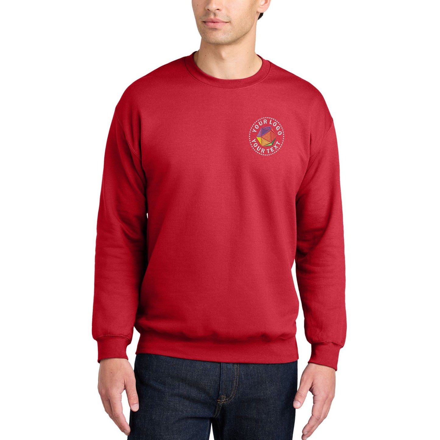 Gildan® Softstyle® Custom Embroidered Crewneck Sweatshirt - SF000