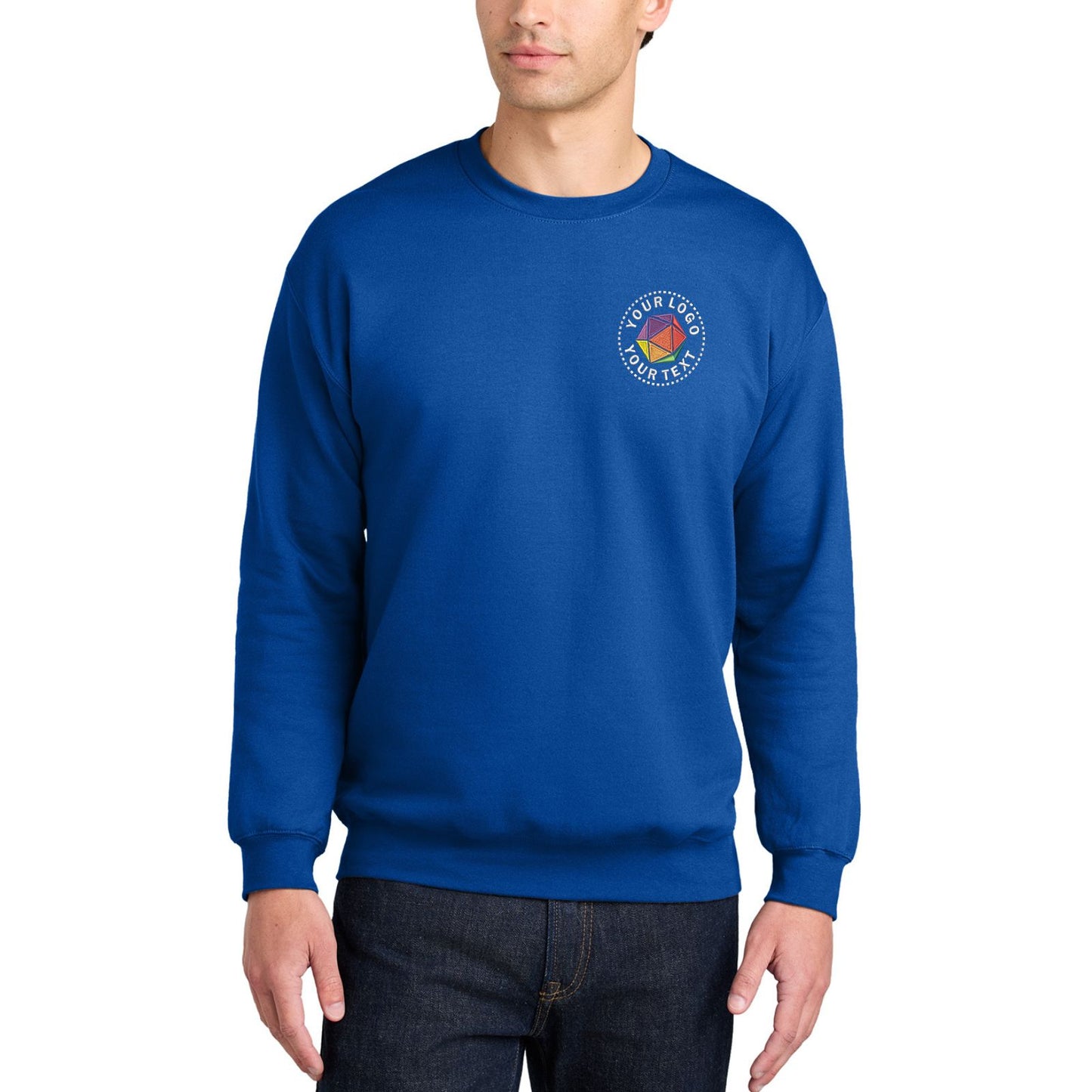Gildan® Softstyle® Custom Embroidered Crewneck Sweatshirt - SF000