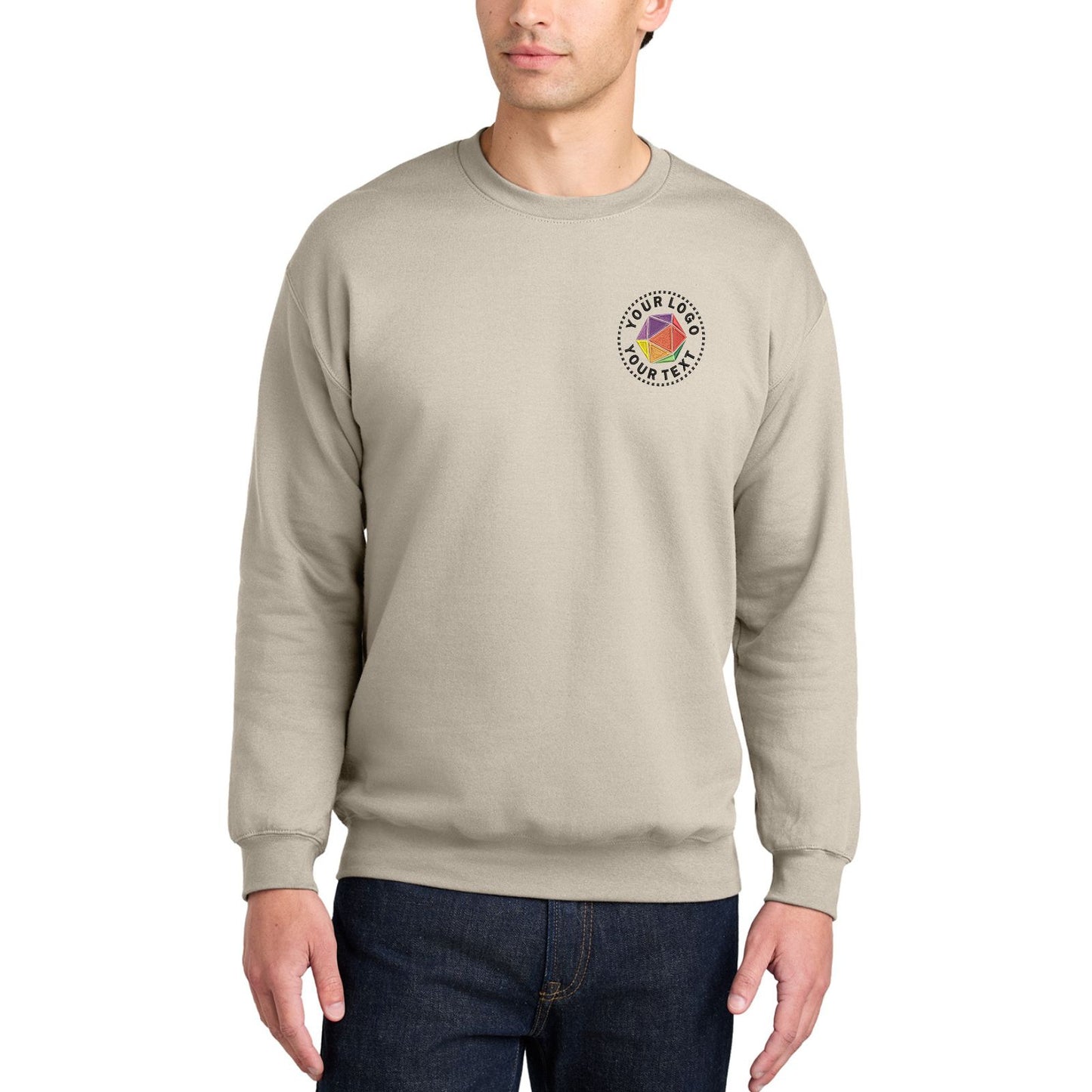 Gildan® Softstyle® Custom Embroidered Crewneck Sweatshirt - SF000
