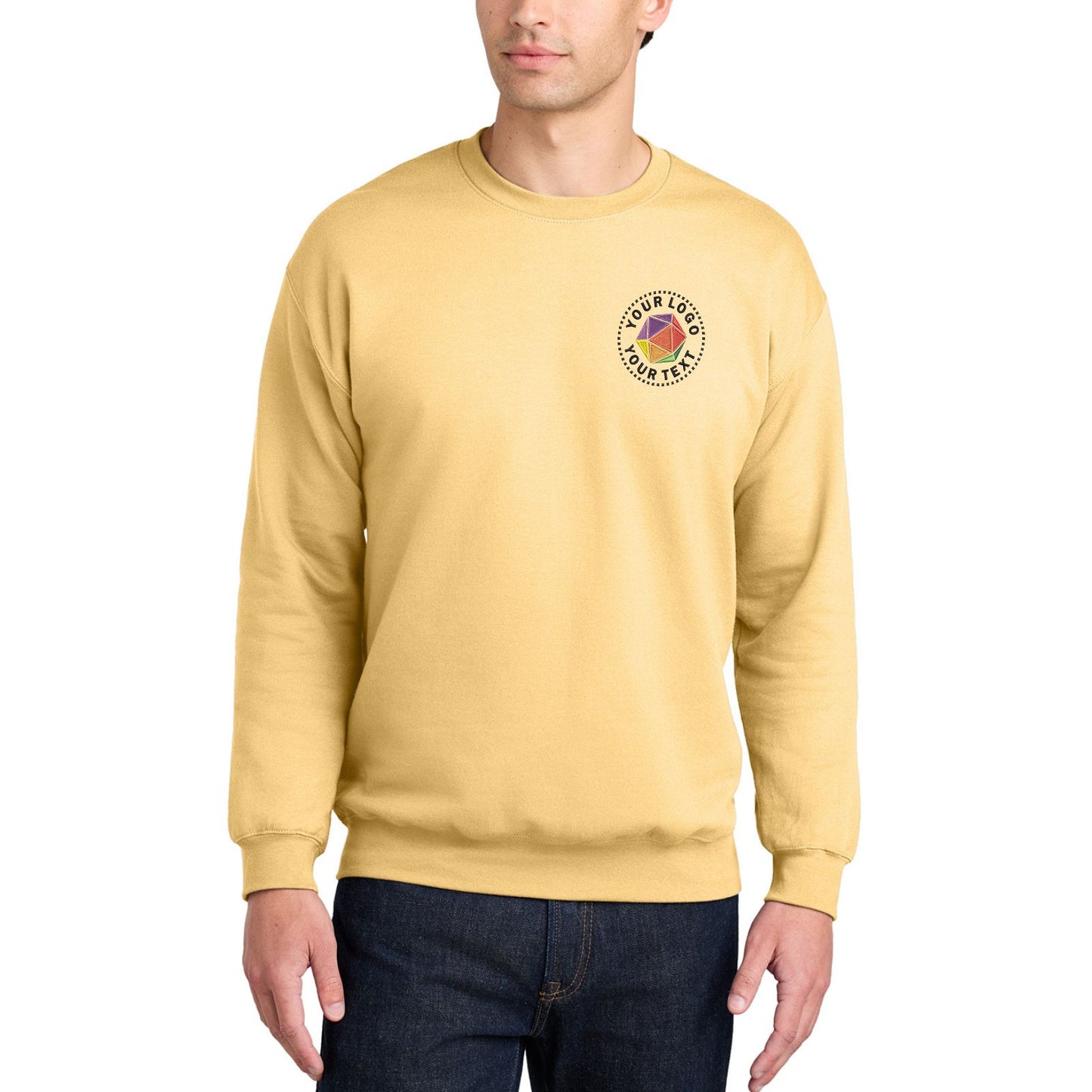 Gildan® Softstyle® Custom Embroidered Crewneck Sweatshirt - SF000