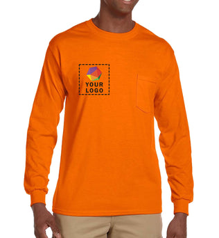 Gildan Adult Ultra Cotton® Long-Sleeve Pocket T-Shirt - G241