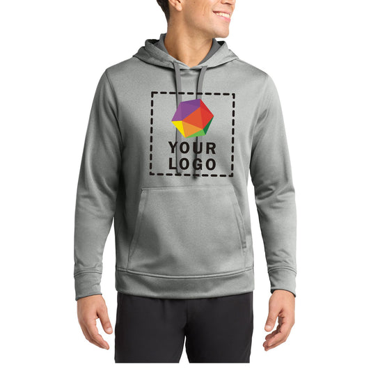 Sport-Tek ® PosiCharge ® Sport-Wick ® Custom Printed Heather Fleece Hooded Pullover. ST264
