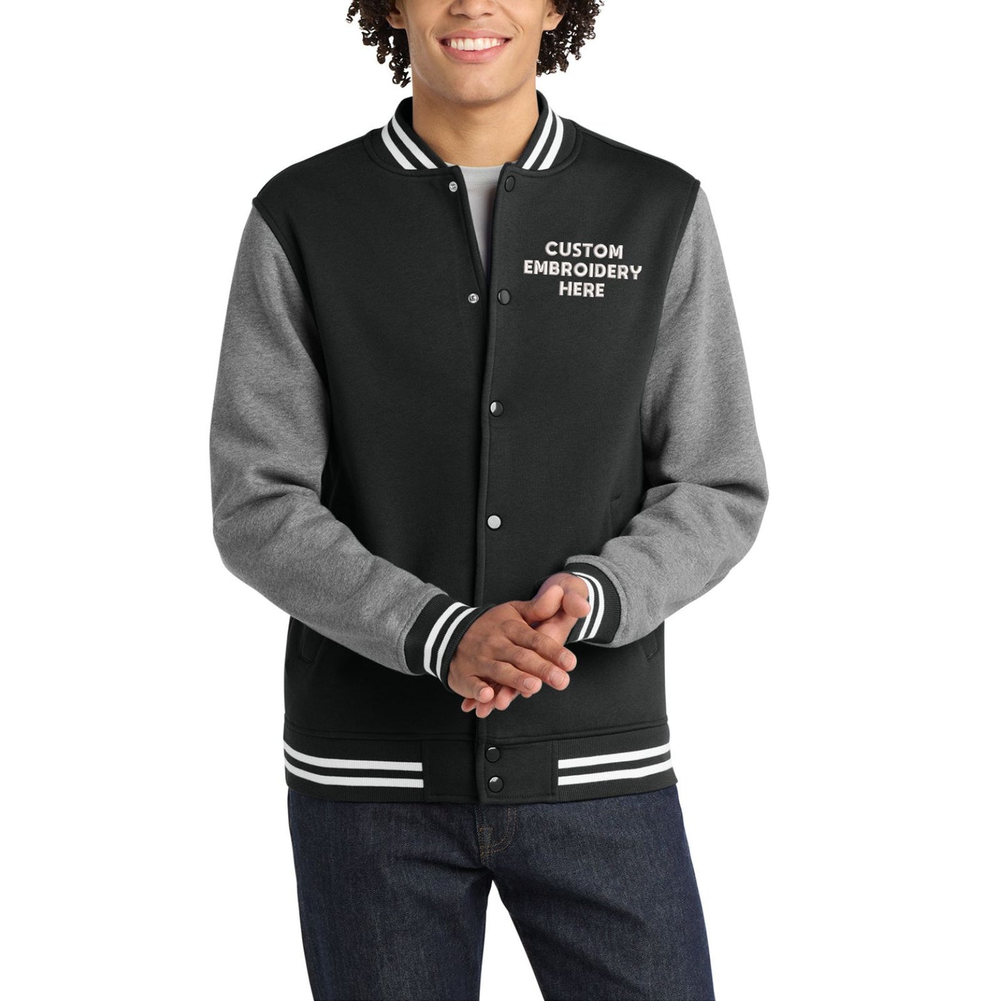 Sport-Tek® Custom Embroidered Fleece Letterman Jacket - ST270