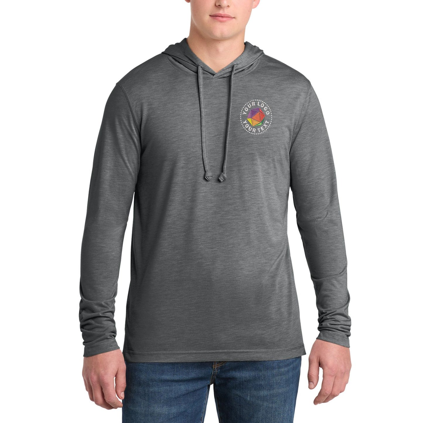 Sport-Tek ® PosiCharge ® Custom Embroidered Tri-Blend Wicking Long Sleeve Hoodie - ST406