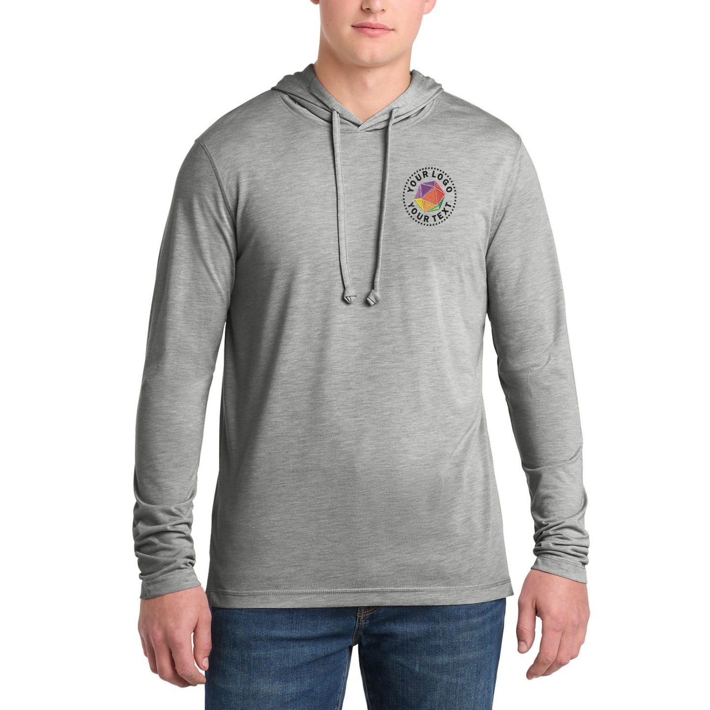 Sport-Tek ® PosiCharge ® Custom Embroidered Tri-Blend Wicking Long Sleeve Hoodie - ST406