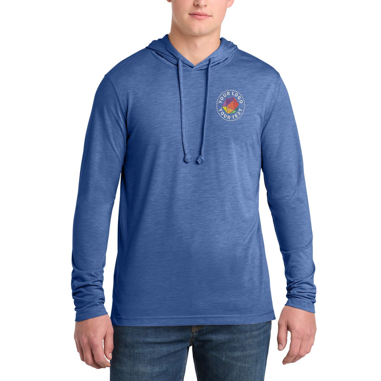 Sport-Tek ® PosiCharge ® Custom Embroidered Tri-Blend Wicking Long Sleeve Hoodie - ST406