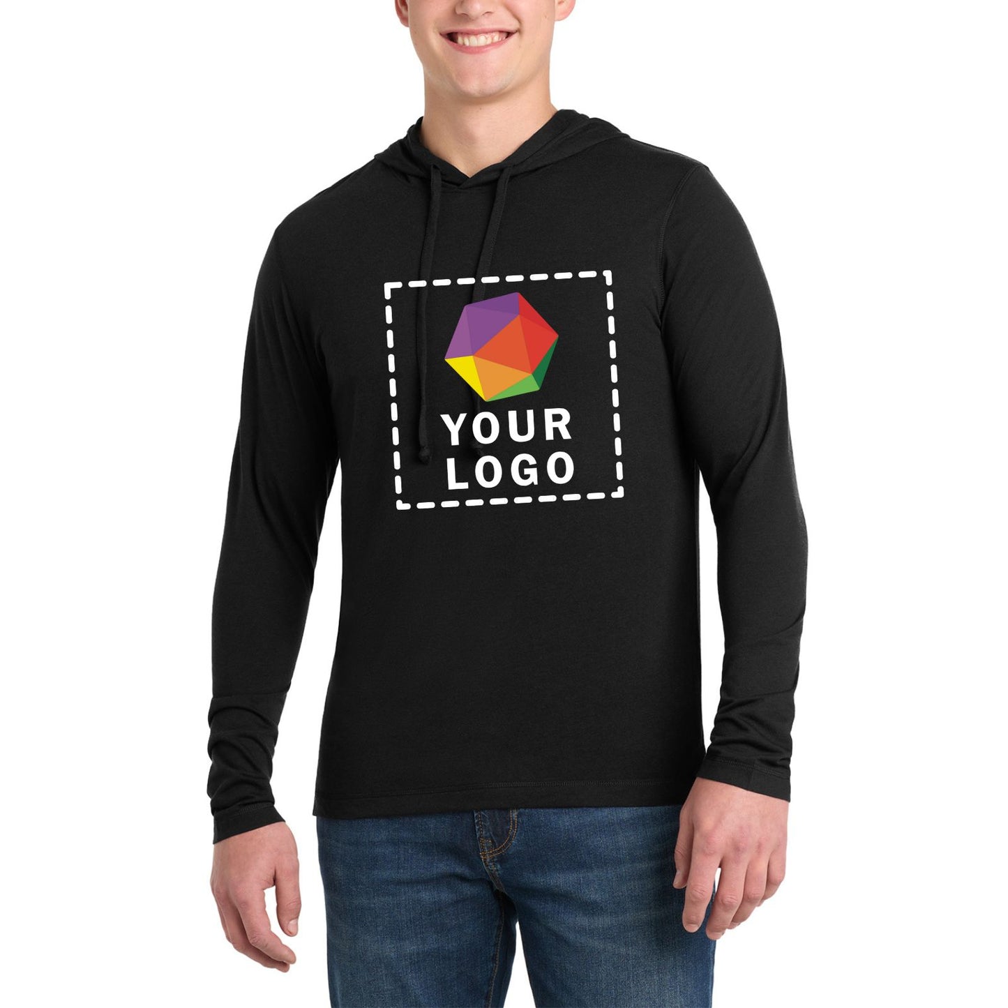 Sport-Tek ® PosiCharge ® Custom Printed Tri-Blend Wicking Long Sleeve Hoodie - ST406