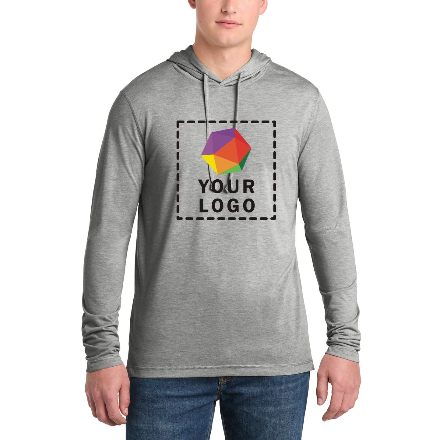 Sport-Tek ® PosiCharge ® Custom Printed Tri-Blend Wicking Long Sleeve Hoodie - ST406