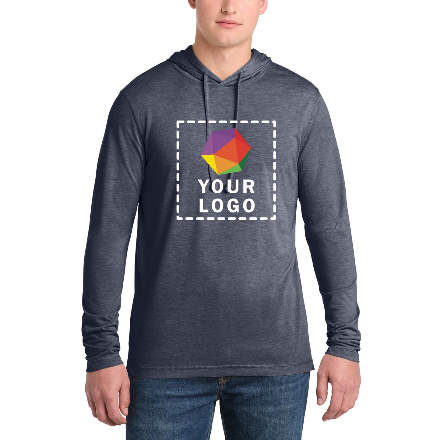 Sport-Tek ® PosiCharge ® Custom Printed Tri-Blend Wicking Long Sleeve Hoodie - ST406