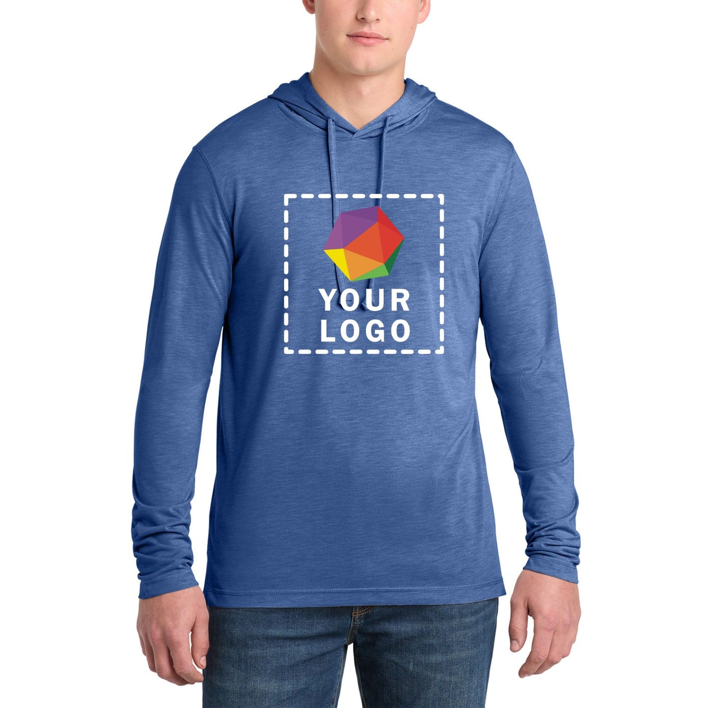 Sport-Tek ® PosiCharge ® Custom Printed Tri-Blend Wicking Long Sleeve Hoodie - ST406