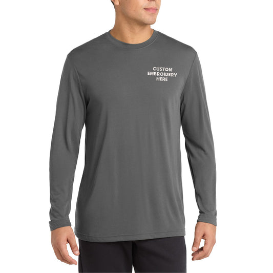 Sport-Tek® Long Sleeve PosiCharge® Competitor™ Cotton Touch™ Custom Embroidered Tee - ST450LS