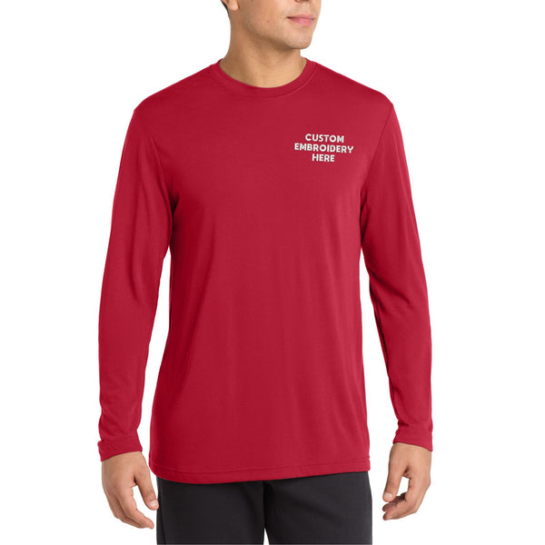 Sport-Tek® Long Sleeve PosiCharge® Competitor™ Cotton Touch™ Custom Embroidered Tee - ST450LS