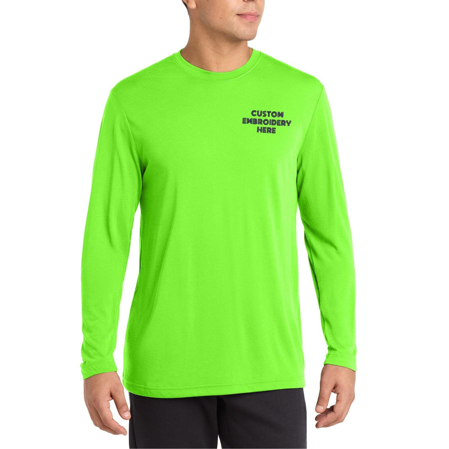 Sport-Tek® Long Sleeve PosiCharge® Competitor™ Cotton Touch™ Custom Embroidered Tee - ST450LS