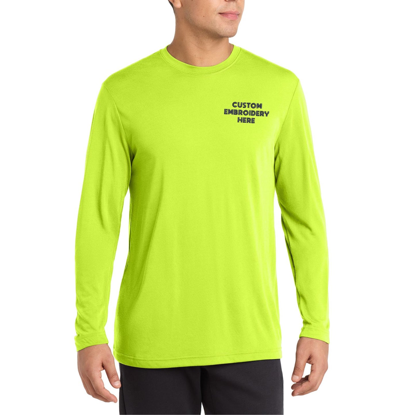 Sport-Tek® Long Sleeve PosiCharge® Competitor™ Cotton Touch™ Custom Embroidered Tee - ST450LS
