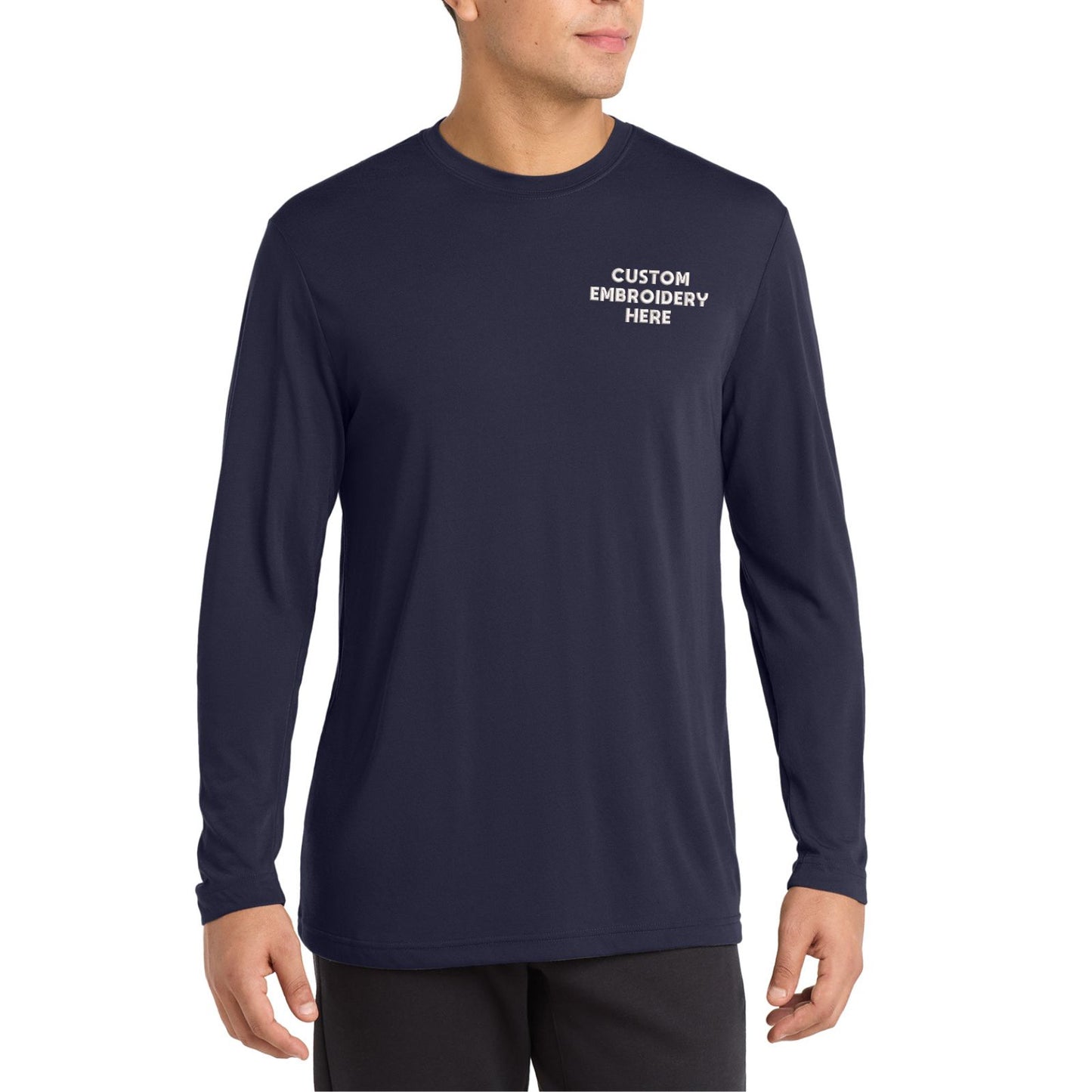 Sport-Tek® Long Sleeve PosiCharge® Competitor™ Cotton Touch™ Custom Embroidered Tee - ST450LS