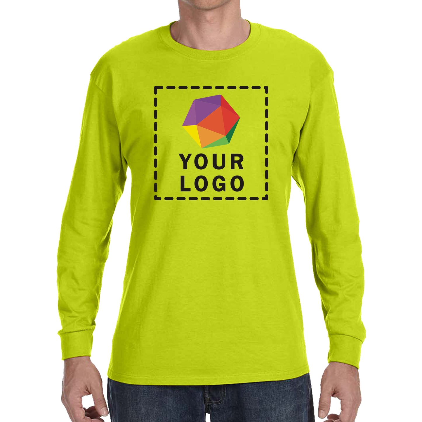 Gildan Custom Printed Adult Heavy Cotton™ Long-Sleeve T-Shirt - G5400