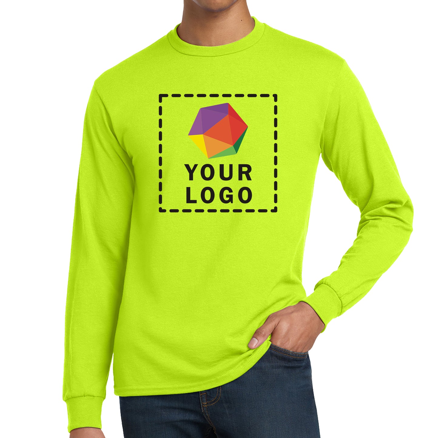 Gildan® Custom Printed DryBlend® 50 Cotton/50 Poly Long Sleeve T-Shirt - 8400