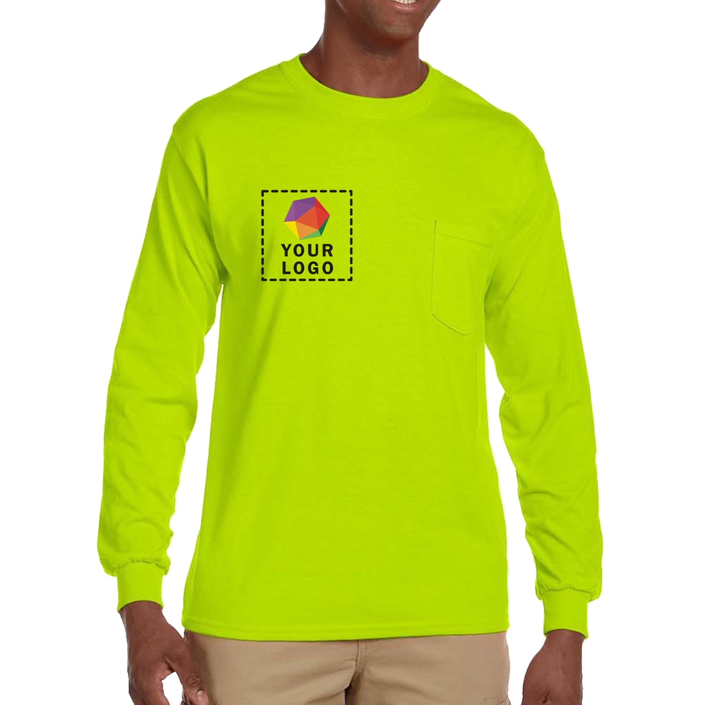 Gildan Custom Printed Adult Ultra Cotton® Long-Sleeve Pocket T-Shirt - G2410