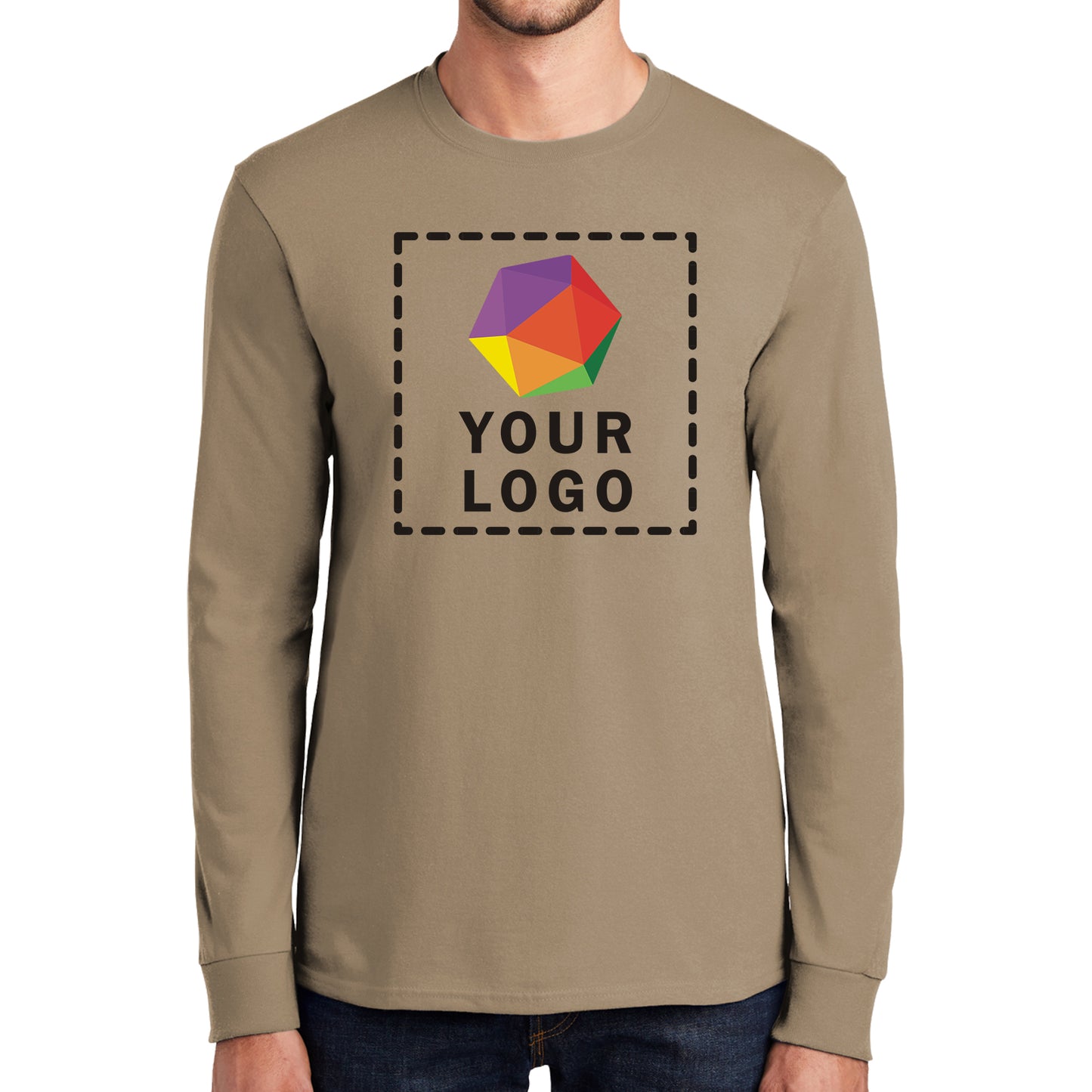 Port & Company® Custom Printed Long Sleeve Essential Tee - PC61LS