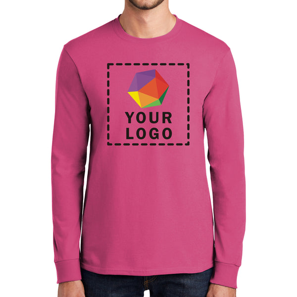 Port & Company® Custom Printed Long Sleeve Essential Tee - PC61LS