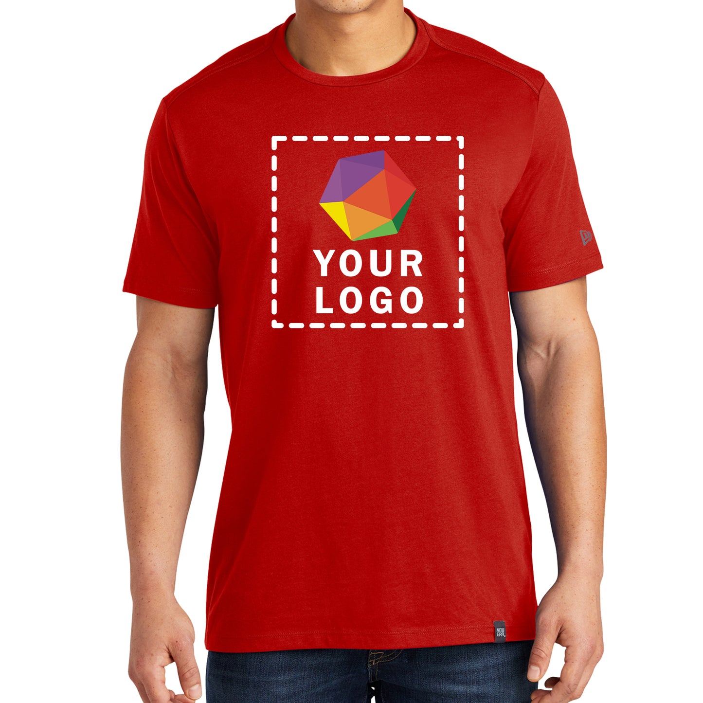 New Era® Custom Printed Heritage Blend Crew Tee - NEA100