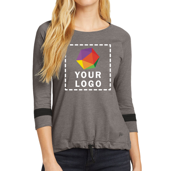New Era® Custom Printed Women's Tri-Blend 3/4-Sleeve Tee - LNEA136