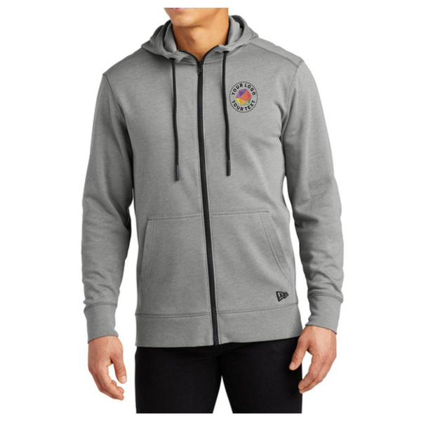 New Era® Custom Embroidered Tri-Blend Fleece Full-Zip Hoodie - NEA511