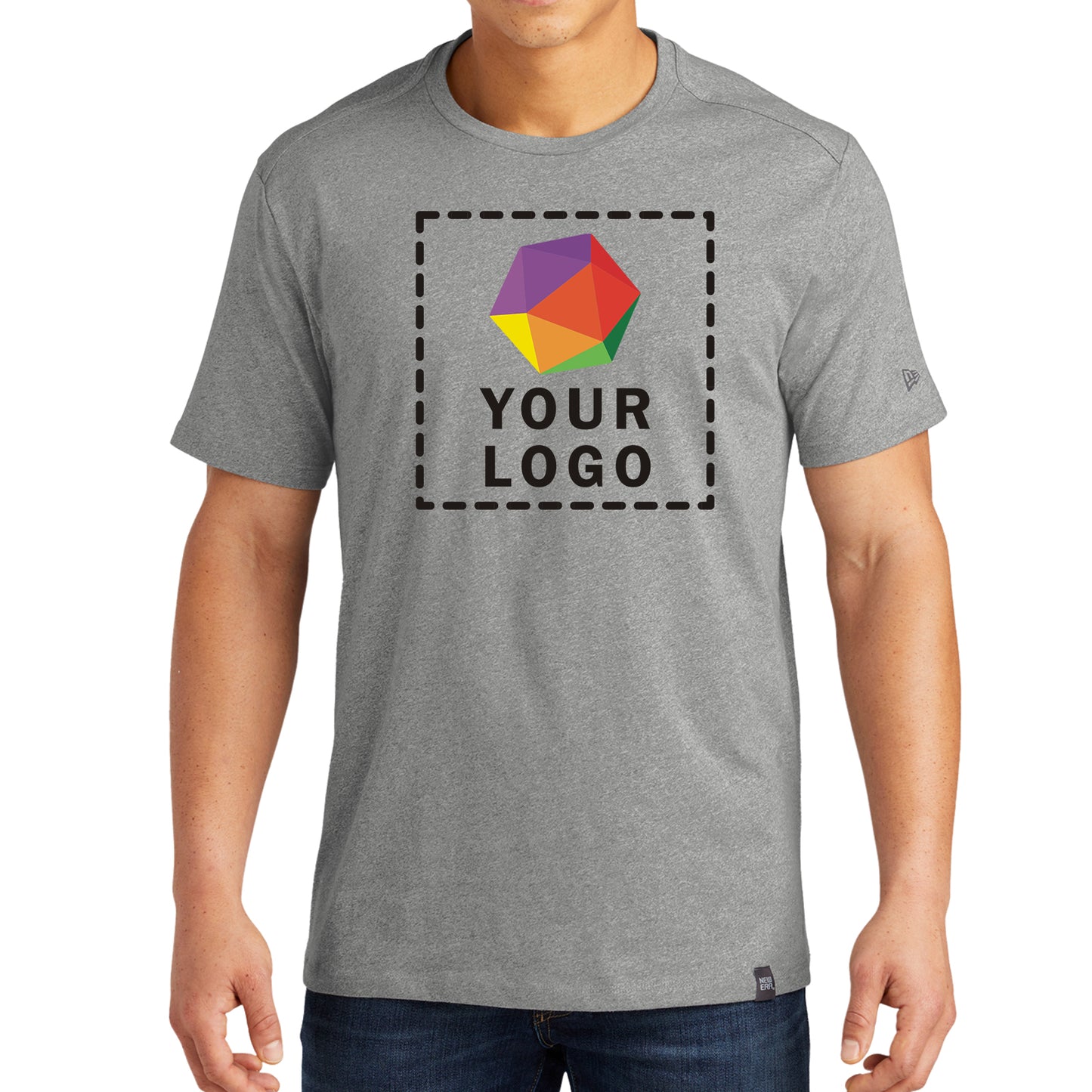 New Era® Custom Printed Heritage Blend Crew Tee - NEA100