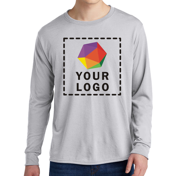 Jerzees® Dri-Power® 100% Polyester Custom Printed Long Sleeve T-Shirt. 21LS
